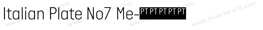 Italian Plate No7 Me字体转换